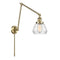 Fulton Swing Arm shown in the Antique Brass finish with a Clear shade