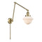 Oxford Swing Arm shown in the Antique Brass finish with a Matte White shade