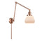 Fulton Swing Arm shown in the Antique Copper finish with a Matte White shade