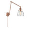 Fulton Swing Arm shown in the Antique Copper finish with a Clear shade