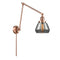 Fulton Swing Arm shown in the Antique Copper finish with a Plated Smoke shade