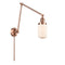 Dover Swing Arm shown in the Antique Copper finish with a Matte White shade