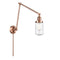 Dover Swing Arm shown in the Antique Copper finish with a Seedy shade