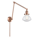 Olean Swing Arm shown in the Antique Copper finish with a Seedy shade