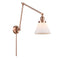Cone Swing Arm shown in the Antique Copper finish with a Matte White shade