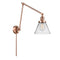 Cone Swing Arm shown in the Antique Copper finish with a Clear shade