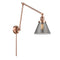 Cone Swing Arm shown in the Antique Copper finish with a Plated Smoke shade