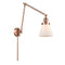 Cone Swing Arm shown in the Antique Copper finish with a Matte White shade