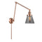 Cone Swing Arm shown in the Antique Copper finish with a Plated Smoke shade