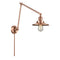 Railroad Swing Arm shown in the Antique Copper finish with a Antique Copper shade