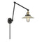 Halophane Swing Arm shown in the Black Antique Brass finish with a Clear Halophane shade