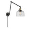 Bell Swing Arm shown in the Black Antique Brass finish with a Seedy shade