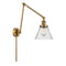 Cone Swing Arm shown in the Brushed Brass finish with a Seedy shade