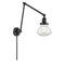 Olean Swing Arm shown in the Matte Black finish with a Clear shade