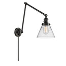 Cone Swing Arm shown in the Matte Black finish with a Clear shade