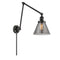 Cone Swing Arm shown in the Matte Black finish with a Plated Smoke shade