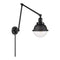Hampden Swing Arm shown in the Matte Black finish with a Clear shade