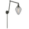 Geneseo Swing Arm shown in the Oil Rubbed Bronze finish with a Clear Crackled shade