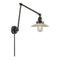 Halophane Swing Arm shown in the Oil Rubbed Bronze finish with a Clear Halophane shade