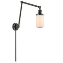 Dover Swing Arm shown in the Oil Rubbed Bronze finish with a Matte White shade