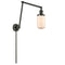 Dover Swing Arm shown in the Oil Rubbed Bronze finish with a Matte White shade