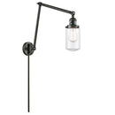Dover Swing Arm shown in the Oil Rubbed Bronze finish with a Clear shade