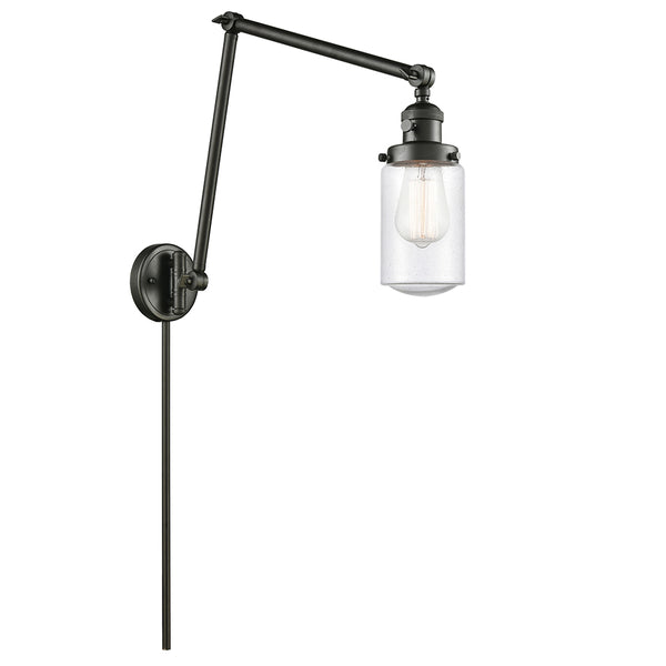 Dover Swing Arm shown in the Oil Rubbed Bronze finish with a Seedy shade