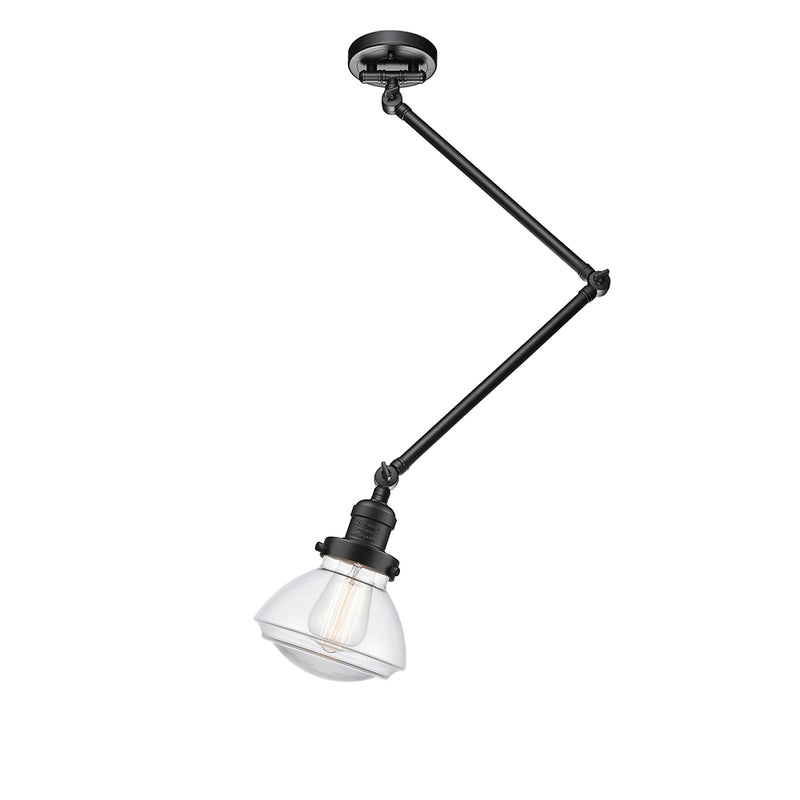 Innovations Lighting Olean 1 Light 8.75" Swing Arm with Switch 238-OB-G322-LED