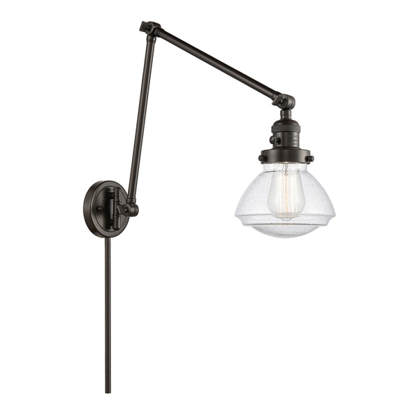 Olean Swing Arm shown in the Oil Rubbed Bronze finish with a Seedy shade