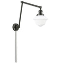 Oxford Swing Arm shown in the Oil Rubbed Bronze finish with a Matte White shade