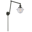 Oxford Swing Arm shown in the Oil Rubbed Bronze finish with a Seedy shade