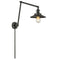 Railroad Swing Arm shown in the Oil Rubbed Bronze finish with a Oil Rubbed Bronze shade