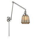 Chatham Swing Arm shown in the Polished Chrome finish with a Mercury shade