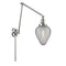 Geneseo Swing Arm shown in the Polished Chrome finish with a Clear Crackled shade