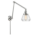 Fulton Swing Arm shown in the Polished Chrome finish with a Clear shade
