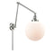 Beacon Swing Arm shown in the Polished Chrome finish with a Matte White shade