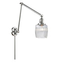 Colton Swing Arm shown in the Polished Chrome finish with a Clear Halophane shade