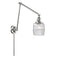 Colton Swing Arm shown in the Polished Chrome finish with a Clear Halophane shade