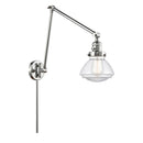 Olean Swing Arm shown in the Polished Chrome finish with a Clear shade
