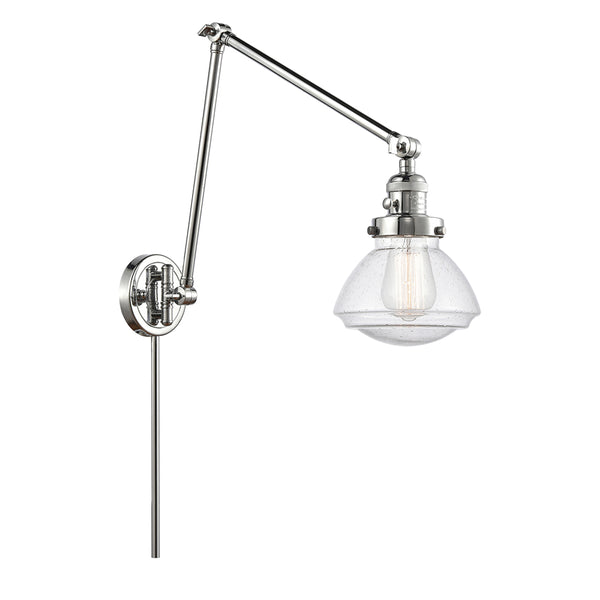 Olean Swing Arm shown in the Polished Chrome finish with a Seedy shade