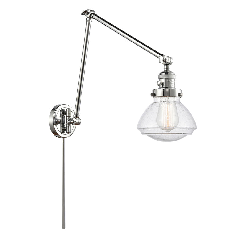 Olean Swing Arm shown in the Polished Chrome finish with a Seedy shade