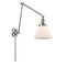 Cone Swing Arm shown in the Polished Chrome finish with a Matte White shade