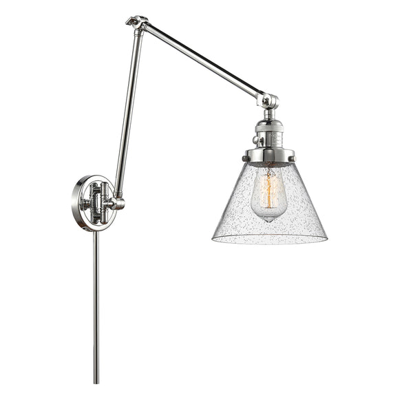 Cone Swing Arm shown in the Polished Chrome finish with a Seedy shade