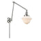 Oxford Swing Arm shown in the Polished Chrome finish with a Matte White shade