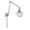 Oxford Swing Arm shown in the Polished Chrome finish with a Clear shade