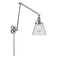 Cone Swing Arm shown in the Polished Chrome finish with a Clear shade
