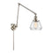 Fulton Swing Arm shown in the Polished Nickel finish with a Clear shade