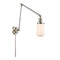 Dover Swing Arm shown in the Polished Nickel finish with a Matte White shade