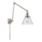 Cone Swing Arm shown in the Polished Nickel finish with a Seedy shade