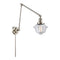 Oxford Swing Arm shown in the Polished Nickel finish with a Clear shade